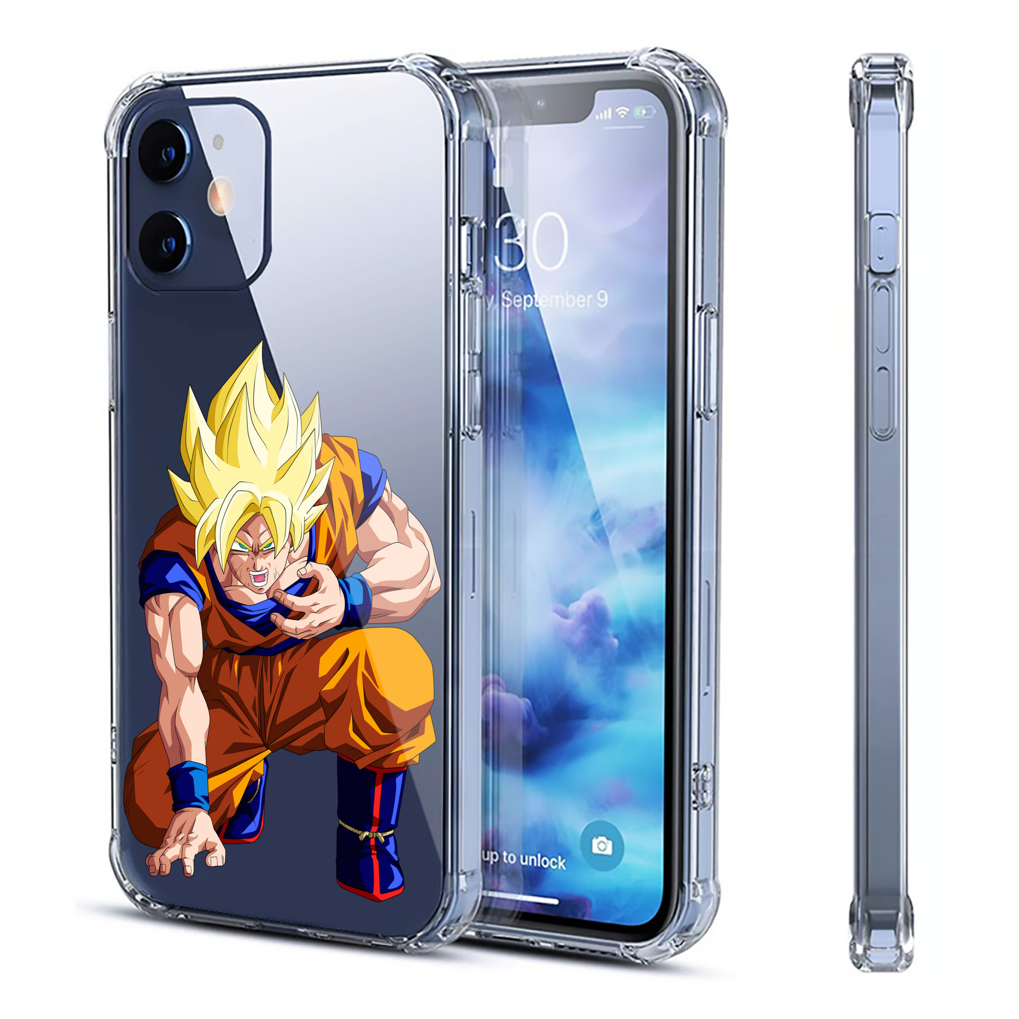 （画像用） ドラゴンボール 孫悟空（そん ごくう）Son Goku カカロット DRAGON BALL Kakarotto 【iPhone 12シリーズ対応】透明スマホケース（クリアソフトケース）